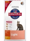 HILL'S Feline Dry SP Adult Light  pro dospl koky s nadvhou, 1,5kg