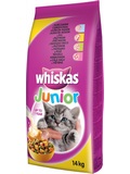 WHISKAS Dry Junior  pro koata a pro bez nebo kojc koky, s kuecm masem, 14kg