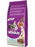 WHISKAS Dry Sterile  pro koky kastrovan a po sterilizaci s kuecm masem, 1,4kg