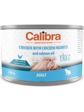 CALIBRA Cat Adult  konzerva pro dospl koky, Kue a kuec srdka, 200g
