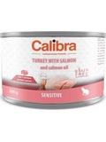 CALIBRA Cat Sensitive  konzerva pro dospl koky, Krta a losos, 200g