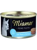 MIAMOR Cat Filet  konzerva pro dospl koky, tuk+krevety v el, 100g