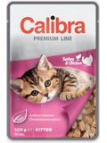 CALIBRA Premium Kitten Turkey & Chicken  kapsiky pro koata s krocanem a kuetem v omce, 100g