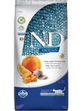 N&D OCEAN CAT GF Adult Herring, Pumpkin & Orange - pro dospělé kočky, se sleděm, dýní a pomerančem, BEZ OBILOVIN, 1,5kg
