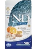 N&D OCEAN CAT LG Adult Codfish & Orange - pro dospělé kočky, s treskou a pomerančem, NÍZKÝ OBSAH OBILOVIN, 1,5kg