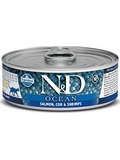 N&D CAT OCEAN Adult Tuna & Codfish & Shrimps & Pumpkin  konzerva pro dospl koky, s tukem, treskou, krevetami a dn, 80g