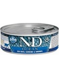 N&D CAT OCEAN Adult Tuna & Squid & Shrimps  konzerva pro dospl koky, s tukem, olihnmi a krevetami, 80g