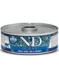 N&D CAT OCEAN Adult Tuna & Sardine & Shrimps  konzerva pro dospl koky, s tukem, sardinkami a krevetami, 80g