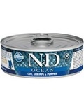 N&D CAT OCEAN Kitten Tuna & Codfish & Shrimp & Pumpkin  konzerva pro koata a bez nebo kojc koky, s tukem, treskou, krevetami a dn, 80g