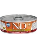 N&D CAT PUMPKIN Adult Chicken & Pomegranate – konzerva pro dospělé kočky, s kuřetem, dýní a granátovým jablkem, 80g