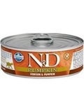 N&D CAT PUMPKIN Adult Venison & Pumpkin  konzerva pro dospl koky, se zvinou a dn, 80g