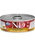 N&D CAT QUINOA Adult Quail & Coconut - konzerva pro dospl koky, s kepelkou a kokosem, 80g