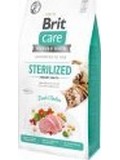 BRIT CARE Cat GF Sterilized Urinary Health  pro zdrav moov stroj kastrovanch koek, s kuecm masem, 2kg