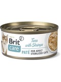 BRIT Care Cat konzerva Pat Sterilized Tuna&Shrimps - tukov pat s krevetami, 70g