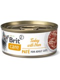 BRIT Care Cat konzerva Pat Turkey&Ham - krt pat se unkou, 70g
