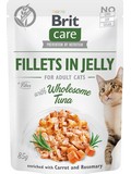 BRIT CARE Cat Fillets in Jelly with Wholesome Tuna - filetky v el s kuecm a tukem, 85g 