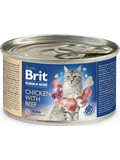 BRIT Premium Cat by Nature Chicken&Beef  masov pat s kuecm a hovzm masem, 200g