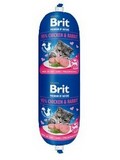 BRIT Premium Cat by Nature Sausage Chicken & Rabbit  pro dospl koky, s kuecm a krlim masem, 180g