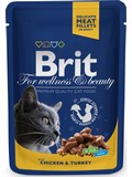 BRIT Premium Cat with Chicken & Turkey  kapsika pro koky, s krocanem a kuecm, 100g 