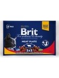 BRIT Premium Cat Meat Plate  multipack kapsiek pro koky, 400g (4x100g)