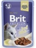 BRIT Premium Cat D Fillets in Jelly with Beef  kapsiky pro koky v el, s hovzm, 85g