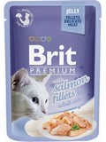 BRIT Premium Cat D Fillets in Jelly with Salmon  kapsiky pro koky v el, s lososem, 85g