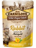 CARNILOVE Cat Pouch Kitten Rabbit Enriched&Marigold - s masem z krlka pro podporu zdravho trven koat, 85g