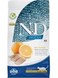N&D OCEAN CAT NEUTERED Adult Herring & Orange - pro dospělé kastrované kočky, se sleděm a pomerančem, BEZ OBILOVIN, 1,5kg