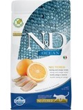 N&D OCEAN CAT NEUTERED Adult Herring & Orange - pro dospl kastrovan koky, se sledm a pomeranem, BEZ OBILOVIN, 1,5kg