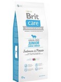 BRIT CARE Dog Grain-free Junior LB Salmon & Potato - losos s bramborem pro tata velkch plemen,bez obil, 12kg