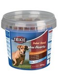 Pochoutka pro psy, Trixie Trainer snack Mini Hearts kue,jehn,losos, 200g
