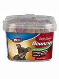 Pochoutka pro psy, Trixie BOUNCIES mini kostiky kue,jehn,drky, 140g