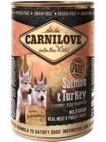 CARNILOVE Wild Meat Salmon & Turkey for Puppies, konzerva s masem z krocana a lososa pro tata, 400g