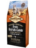 CARNILOVE Dog Fresh Ostrich & Lamb for Small Breed NEW  pro dospl psy malch plemen, s ptrosem a jehntem, BEZ OBILOVIN A BEZ BRAMBOR, 1,5kg