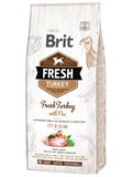 BRIT Dog Fresh Turkey & Pea Light Fit & Slim  pro star psy a psy s nadvhou, s krocanem a hrkem, 12kg