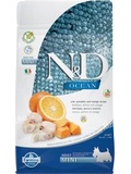 N&D OCEAN DOG Adult Mini Codfish&Pumpkin&Orange  pro dospl psy malch plemen, s treskou, dn a pomeranem, BEZ OBILOVIN, 2,5kg