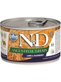N&D DOG LOW GRAIN Adult Lamb & Blueberry Mini - konzerva pro psy malch plemen, s jehntem a borvkami, 140g