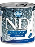 N&D DOG OCEAN Adult Salmon & Codfish - konzerva pro psy, s lososem a treskou, 285g