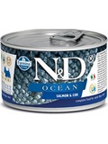 N&D DOG OCEAN Adult Salmon & Codfish Mini - konzerva pro psy malch plemen, s lososem a treskou, 140g