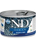 N&D DOG OCEAN Adult Codfish & Squid Mini - konzerva pro psy malch plemen, s treskou a olihn, 140g