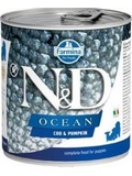 N&D DOG OCEAN Puppy Codfish & Pumpkin - konzerva pro tata a bez nebo kojc feny, s treskou a dn, 285g