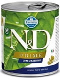 N&D DOG PRIME Adult Lamb & Blueberry - konzerva pro psy, s jehntem a borvkami, 285g 