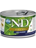 N&D DOG PRIME Adult Lamb & Blueberry Mini - konzerva pro psy malch plemen, s jehntem a borvkami, 140g