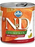 N&D DOG PUMPKIN Adult Chicken & Pomegranate - konzerva pro psy, s kuetem, dn a grantovm jablkem, 285g