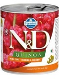 N&D DOG QUINOA Adult Herring & Coconut  pro psy s potravinovou intoleranc, se sledm a kokosem, 285g 