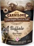 CARNILOVE Dog Pouch Pat Buffalo & Rose Petals - maso z buvola pro podporu rozvoje svaloviny, 300g