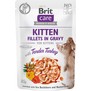 BRIT Care Cat Fillets Gravy Kitten Tender Turkey - filetky ve šťávě s krocaním masem pro koťata , 85g