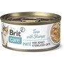 BRIT Care Cat konzerva Paté Sterilized Tuna&Shrimps - tuňákové paté s krevetami, 70g