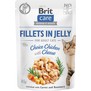 BRIT CARE Cat Fillets in Jelly Chicken&Cheese - filetky v el s vbrovm kutkem a srem, 85g 