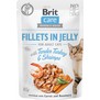 BRIT CARE Cat Fillets in Jelly with Turkey&Shrimps - filetky v el s krtm a krevetami, 85g 